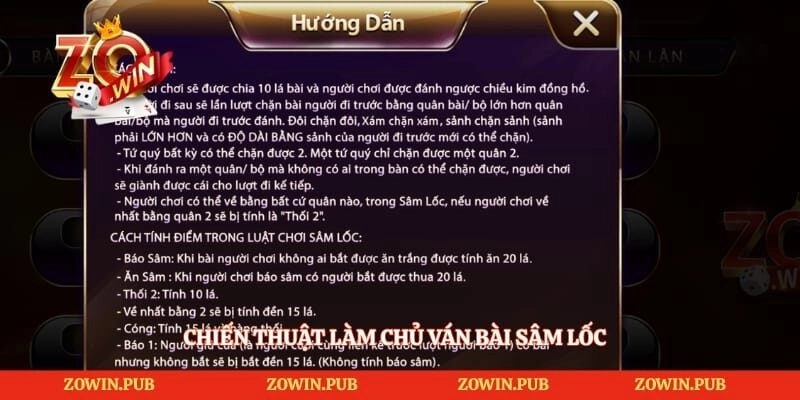 Sâm Lốc Zowin - Game Bài Chiến Thuật Được Yêu Thích 2026 3 Chiến thuật làm chủ ván bài sâm lốc