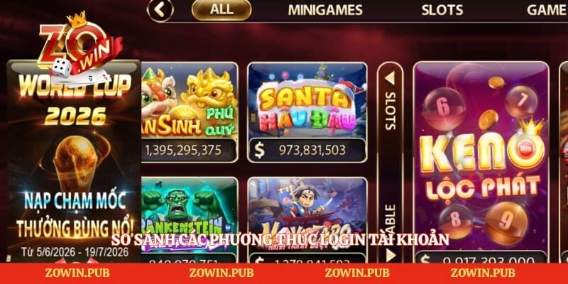 So sánh các phương thức login tài khoản